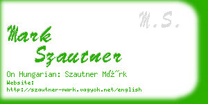 mark szautner business card